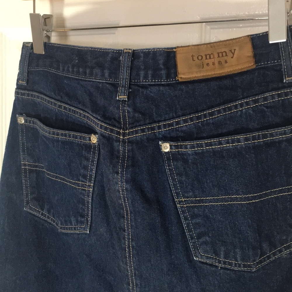 Y2K Tommy Jeans Button Front Denim Skirt - Picture 13 of 14